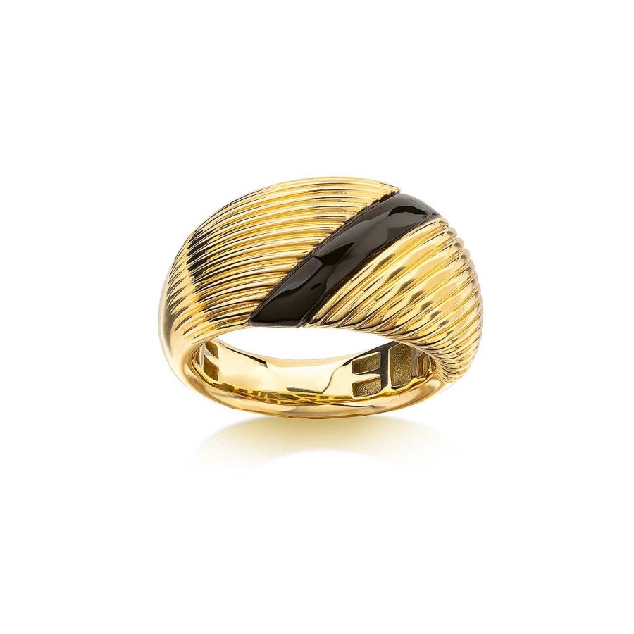 Anillos Joyeria | Anillo Dur N En Oro Amarillo Y Onix