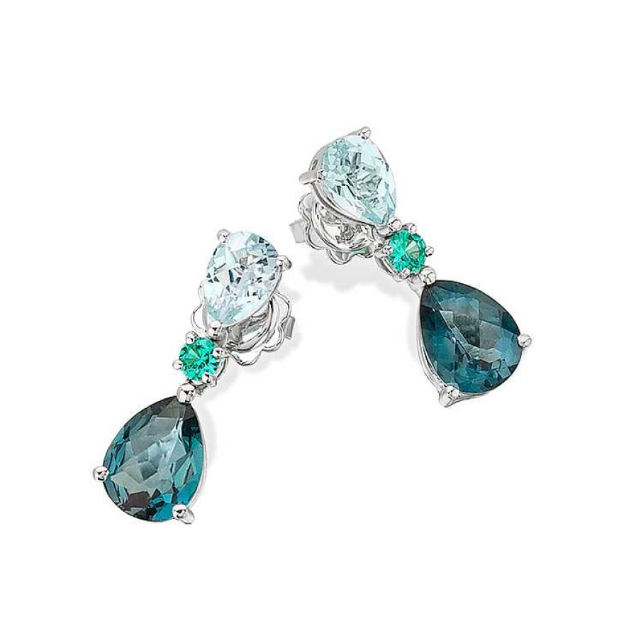 Pendientes Joyeria | Pendientes Dur N Con Granate Paraiba Y Topacio