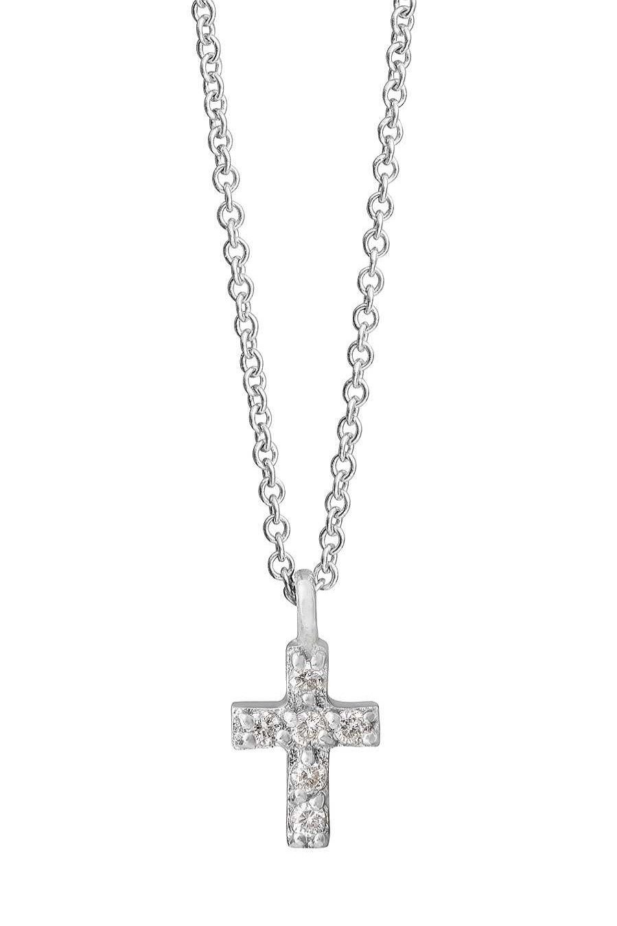 Colgantes Joyeria | Colgante Dur N Mini Cruz Con Diamantes