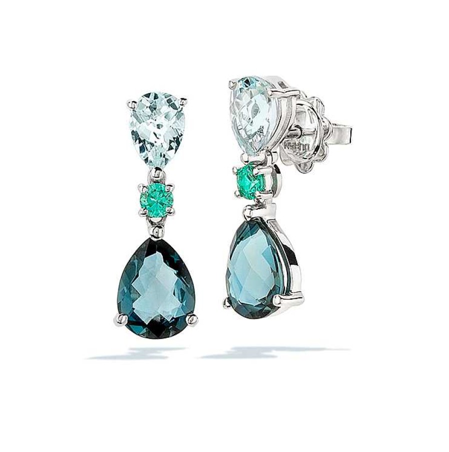 Pendientes Joyeria | Pendientes Dur N Con Granate Paraiba Y Topacio