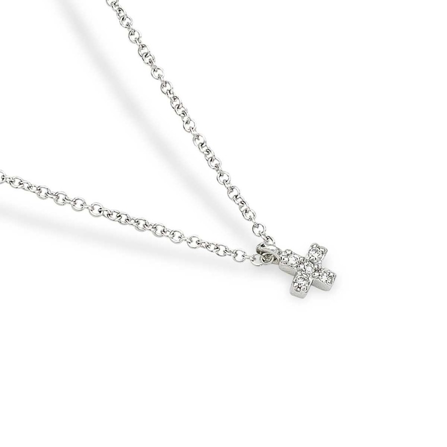 Colgantes Joyeria | Colgante Dur N Mini Cruz Con Diamantes